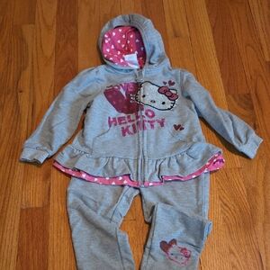 Hello Kitty Gray and Pink Kids Matching Set